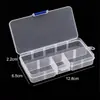Caja de almacenamiento de plástico transparente, caja de almacenamiento de piezas de escritorio, caja de embalaje de plástico con cuentas para joyería, caja de embalaje con tapa de hebilla