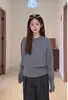 Nuevo suéter de punto estilo coreano 2026, una pieza hermosa y elegante para mujer, perfecto para otoño e invierno, con cintura ajustada y longitud corta, ideal como capa interior o capa base