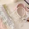 Lenço de Cabeça Triangular de Renda Francesa, Faixa de Cabelo Infantil Estilo Pastoral, Aro de Cabelo para Uso Diário, Presilha de Cabelo para Foto de Viagem, Acessório de Cabelo