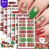 Zhengxiang Transfronterizo Nuevo Película de Esmalte de Uñas de 16 Piezas Pegatinas Navideñas para Uñas Pegatinas Navideñas de Árbol de Navidad Brillantes Europeas y Americanas Transfronterizas