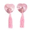 Produtos para Mulheres Adultas Comércio Exterior Borla Coração de Silicone Adesivos para Mamilos Divertidos Sedução Lantejoulas Femininas Adesivos de Leite para Cabelo