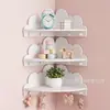 Estante de pared con forma de nube transfronterizo para habitación infantil, estantería, estante de almacenamiento de pared, decoración creativa para el hogar, estante decorativo sin necesidad de taladrar