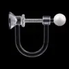 Pendientes de Resina Transparente Sin Perforaciones, Accesorios para Pendientes, Convertidores de Clip para Oreja en Forma de U Invisibles, Pendientes para Niños al por Mayor