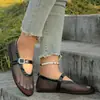 Sandalias Planas de Malla con Hebilla de Pedrería de Gran Tamaño de Comercio Exterior para Mujer 2026 Verano Nuevo Estilo Transpirables Suela Suave Huecas Mary Janes