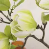 Ramo de flores artificiales de magnolia grande en capullo para decoración de escenas, decoración de alta gama, arreglo floral, flores de magnolia artificiales