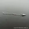 Extensor de corrente para pingente em forma de gota 5cm corrente de cauda para joias em aço inoxidável corrente de extensão corrente de cauda para pulseira acessórios para joias diy