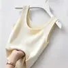 Verão fio de seda gelada regata justo sem mangas colete versátil estilo coreano roupa íntima modeladora cor sólida top camisa de base