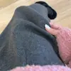 Falda de Punto Elegante Gris Oscuro con Abertura para Mujer Otoño e Invierno Nuevo Estilo Pequeña de Cintura Alta Ajustada Recta de Longitud Media