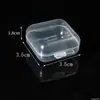 Caja de Almacenamiento de Plástico Transparente Cuadrada Alta para Joyería, Cuentas, Accesorios, Equipo de Pesca, Tapones para los Oídos, Caja Cuadrada Pequeña