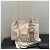 Bolsa Feminina Moda Transfronteiriça 2026 Novo Estilo Versátil para o Dia a Dia com Toque de Alta Qualidade, Corrente de Pérolas, Grande Capacidade, Bolsa de Ombro Tote Casual