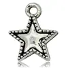 1 Pingente Antigo de Liga de Prata Antiga Estrela Lua Sol Acessório Feito à Mão DIY Colar Pulseira Pequeno Charme
