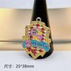 Medalla Logo Academia de Magia Aleación Goteo de Aceite DIY Accesorios de Joyería Aretes Colgante Joyería Colgante para el Cabello
