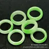 Jade de Birmania con Patrones Verdes y Blancos 28x9mm Piezas para Anillo al por Mayor DIY Joyería de Jade Colgante Anillo
