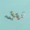 Plata Esterlina S925 Zirconia Hebilla de Resorte Moneda de Cobre Anillo Doble Hebilla de Resorte Hebilla para Pulsera DIY Accesorios Conectores para Collar de Cristal
