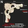Talla en madera de Dongyang aplique de madera maciza esquina de puerta de gabinete flor celosía estilo europeo pared de fondo pieza de flor de madera adorno diagonal en stock para bodas