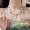 Colar estilo Hanfu com franjas de pérolas, novo cheongsam estilo chinês, roupas estilo chinês antigo, elementos tradicionais chineses e acessórios