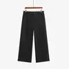 Pantalones Rectos de Cintura Alta para Mujer Tallas Grandes, Pantalones Acortados de Pierna Ancha, Otoño 2026, Pantalones Casuales Sueltos Versátiles para Mujeres Tallas Grandes, Nk1399