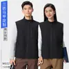 Chaleco Chaqueta Exterior Estampado Personalizado con Logo Ropa de Trabajo Elegante Otoño e Invierno Grupo Corporativo Chaleco de Trabajo a Prueba de Tres