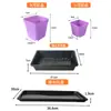 Set de Macetas Cuadradas Coloridas para Plantar Suculentas con Bandeja, Bandeja para Plántulas Engrosada, Maceta Controladora de Raíces para Balcón Invernadero