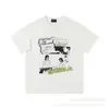 Exportación Transfronteriza Marca de Moda de Calle Rica Melancólica Segunda Generación Erd Boceto Graffiti Holgada Camiseta Casual de Manga Corta para Hombre y Mujer Verano