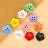 Botones Nuevos de Resina con Flores de Colores, Botones Lindos de Dibujos Animados para Coser a Mano de Niños, Botones Decorativos de Cuatro Agujeros para Suéteres y Cárdigans
