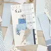 Papel de Material Yan Ji Serie Historia a Cuadros Original Retro Ligero Versátil Patrón a Cuadros Diario Material Base para DIY Papel