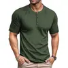 Camiseta Verano Transfronteriza Manga Corta Color Sólido para Hombre Estilo Nuevo Europeo y Americano Comercio Exterior Moda al por Mayor A partir de una Pieza