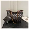 Bolso tote de lunares dulce y chic estilo coreano, nuevo conjunto de dos piezas, bolso de hombro, gran capacidad, casual, bolso de mano para estudiante