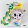 Llavero de Muñeca Estilo Nuevo Colgante de Muñeca con Gafas Lindas Cordón Tejido Multicolor Fabricante Directo Wholesale en Stock