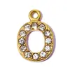 Pingente de Aço Inoxidável com 26 Letras Inglesas Cravejadas de Diamante DIY para Mulheres A-Z Brincos Pulseira Colar Pingente de Joia em Aço Titânio