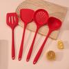 Espátula de silicona antiadherente especial resistente a altas temperaturas utensilios de cocina de silicona grado alimenticio cuchara sopera colador tenedor para espagueti juego de cucharas