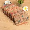 Billetera Larga Femenina Daifa Transfronteriza Bolso para Tarjetas de Personalidad Artística Vintage Diseño Estampado Grano de Madera Billetera para Monedas de Gran Capacidad