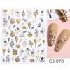 Adesivos de Nail Art Cross-border Laser Preto Ouro Adesivo de Volta Pequena Flor Folha Adesivos de Unhas Adesivos de Nail Art Lote Misto
