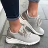 2022 Nuevo Comercio Exterior Talla 35-43 Moda Casual Zapatos de Mujer Zapatos Deportivos con Cordones Talla Gruesa Zapatos de Mujer