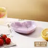 Lujo Ligero Creativo Forma de Corazón Plato para Escupir Huesos Plato Dispensador Plato para Frutos Secos Plato de Frutas KTV Mesa de Comedor para Banquetes Plato para Escupir Huesos Plato de Bocadillos