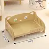 Cama para perros de madera maciza para perros grandes, nido para mascotas, colchoneta para dormir, nido para gatos y perros, tapete de enfriamiento de verano para mascotas, nido para gatos y perros