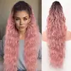Coleta Sintética Estilo Europeo y Americano para Mujer, Cabello Largo Rizado Ondulado, Rizado Tipo Maíz Esponjoso, Coleta con Pinza de Garra, Fibra de Alta Temperatura