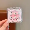Lindas Pegatinas para Uñas Sanrio para Niños, Pegatinas de Uñas Desgastables, Parches para Uñas de Kuromi, Juguetes de Dibujos Animados para Niños
