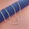 Collar con colgante de ola de agua de 40-60 cm y 2 mm, bañado en plata 925, de gran venta transfronteriza entre Europa y América.