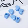 Cuentas Sueltas en Forma de Corazón de 15 mm con Agujero de 6 mm, Color Macarrón para Bisutería DIY Cadena de Teléfono Llavero Accesorios Venta al por Mayor