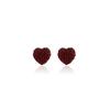 Pendientes sencillos de estilo Hong Kong con forma de corazón de melocotón, de alta gama, con textura retro Mori y corazón de Ankora rojo.