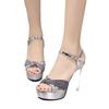 Nuevas Sandalias de Verano 2026 de Plataforma Ultra-Alta, Estilo Coreano, Peep-Toe Adelgazante, Plataforma Impermeable, Tacones de Aguja Altos, Sandalias Versátiles para Mujer