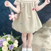 Conjunto de Vestido de Verano para Niñas 2026 Nuevo de Moda y Dulce Conjunto para Bebé Conjunto de Dos Piezas de Verano a Rayas con Mangas Cortas para Niños