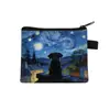 Nuevo Monedero Original Van Gogh y el Gato, Tarjetero para Estudiantes y Niños, Bolsa de Almacenamiento Linda, Estuche de Auriculares de Alto Valor