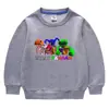 Primavera e outono de 2023 estilo coreano de desenho animado nova roupa infantil pequena e média suéter de gola redonda infantil manga longa algodão top para bebês masculino e feminino