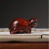Tuya Rojo Completo Cicada Dibujo Animado Tortuga Asas Lindas Tallado en Madera Hecho a Mano Adornos de Animales de Madera Manualidades de Tallado