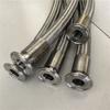 Manguera de metal tipo brida de acero inoxidable, resistente a altas temperaturas, a prueba de explosiones, malla trenzada, manguera corrugada, tubo corrugado de metal flexible
