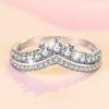Anillo de Plata de Ley S925 con Corona de Princesa Transfronterizo para Mujer, Elegante Anillo de Niña, Joyería Apilable, Directo de Fábrica Transmisión en Vivo