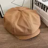 Nueva boina estilo coreano, versátil sombrero octogonal que estiliza el rostro, ideal para otoño e invierno. Estilo retro literario.