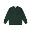 Camiseta de algodón puro de manga larga con cuello redondo para hombre para otoño e invierno, top holgado y elegante con bolsillo, camiseta básica clásica versátil, directo de fábrica